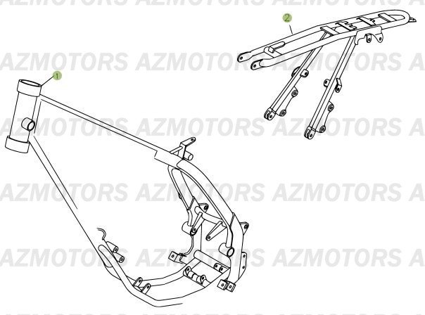 Chassis AZMOTORS PiÃ¨ces Beta 50 Motard RACING - 2008