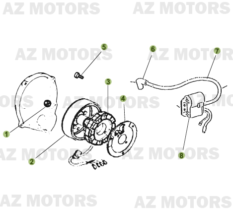 Allumage AZMOTORS PiÃ¨ces Beta 50 Motard STANDARD - 2009