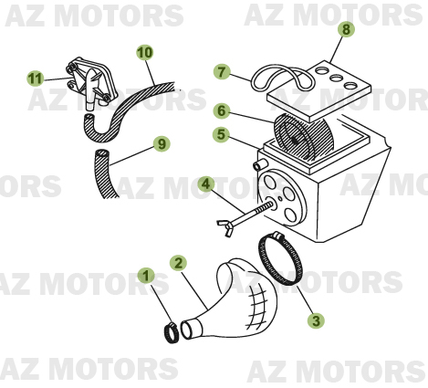 Boitier Du Filtre AZMOTORS PiÃ¨ces Beta 50 Motard STANDARD - 2009