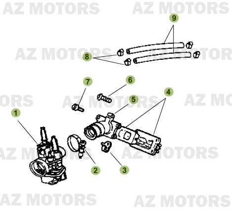 Carburateur AZMOTORS PiÃ¨ces Beta 50 Motard STANDARD - 2009