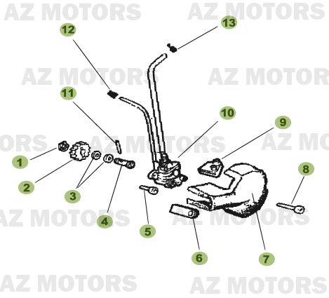 Circuit De Lubrification AZMOTORS PiÃ¨ces Beta 50 Motard STANDARD - 2009