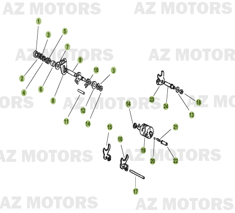 Commande Boite A Vitesses AZMOTORS PiÃ¨ces Beta 50 Motard STANDARD - 2009