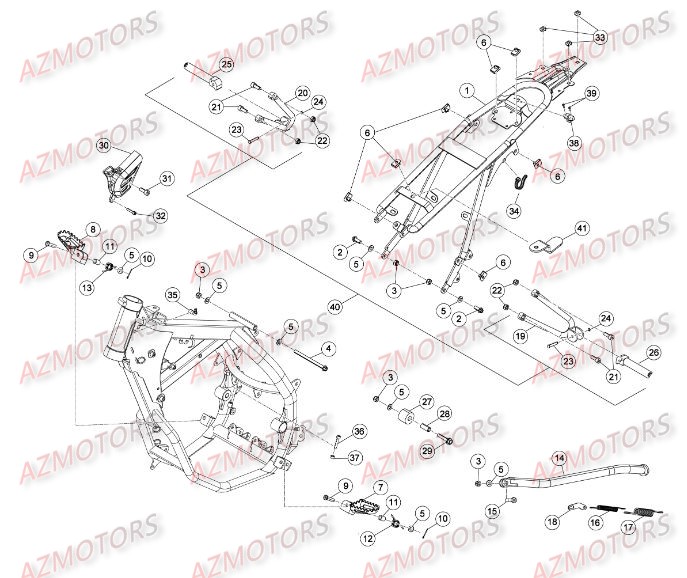 Accessoires Du Chassis AZMOTORS PiÃ¨ces Beta 50 Motard STANDARD - 2013-2012