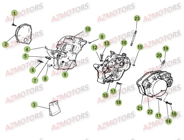 Carter AZMOTORS PiÃ¨ces Beta 50 Motard STANDARD - 2013-2012