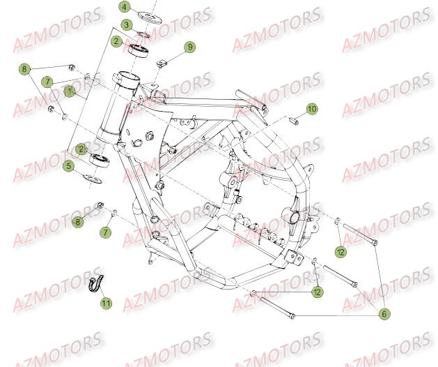 Chassis AZMOTORS PiÃ¨ces Beta 50 Motard STANDARD - 2013-2012