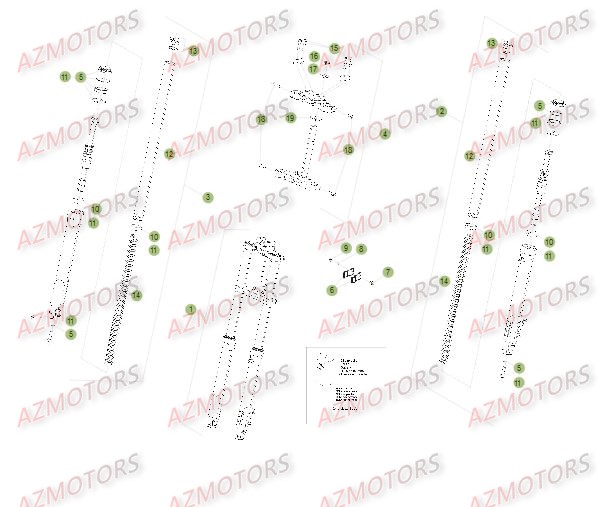 Fourche Du No Serie 501545 A 599999 AZMOTORS PiÃ¨ces Beta 50 Motard STANDARD - 2013-2012