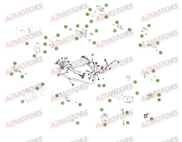 Installation Electrique Du No Serie 501545 A 599999 AZMOTORS PiÃ¨ces Beta 50 Motard STANDARD - 2013-2012
