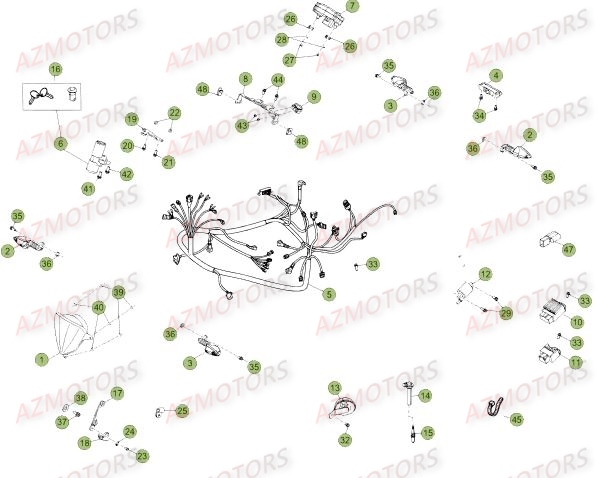 Electrique Du No Serie 501232 A 501544 AZMOTORS PiÃ¨ces Beta 50 Motard STANDARD - 2014