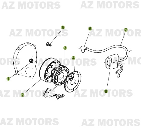 Allumage AZMOTORS PiÃ¨ces Beta 50 Motard TRACK - 2008