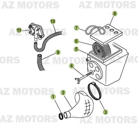 Boitier Du Filtre AZMOTORS PiÃ¨ces Beta 50 Motard TRACK - 2008