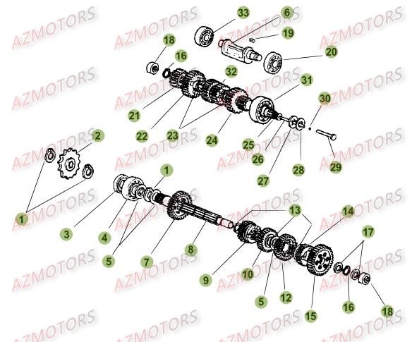 Boite A Vitesses AZMOTORS PiÃ¨ces Beta 50 Motard TRACK - 2009