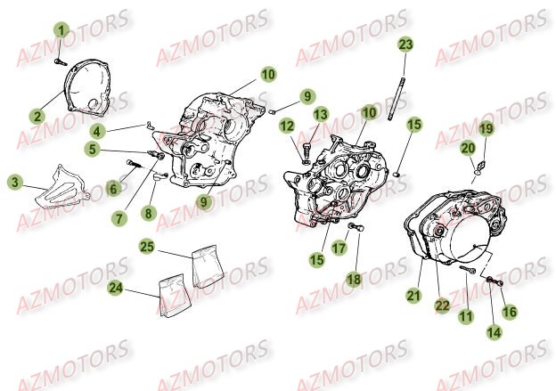 Carter AZMOTORS PiÃ¨ces Beta 50 Motard TRACK - 2009
