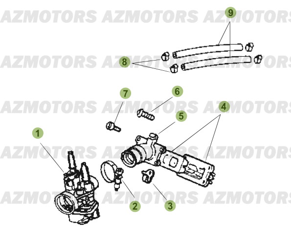 Carburateur AZMOTORS PiÃ¨ces Beta 50 Motard TRACK - 2013-2012