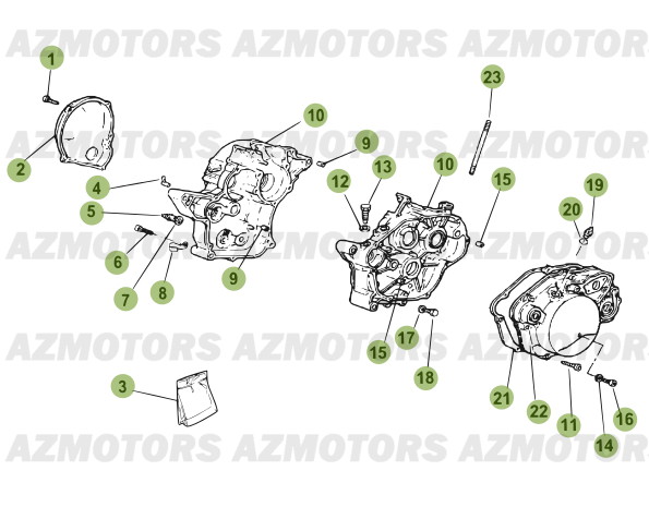 Carter AZMOTORS PiÃ¨ces Beta 50 Motard TRACK - 2013-2012