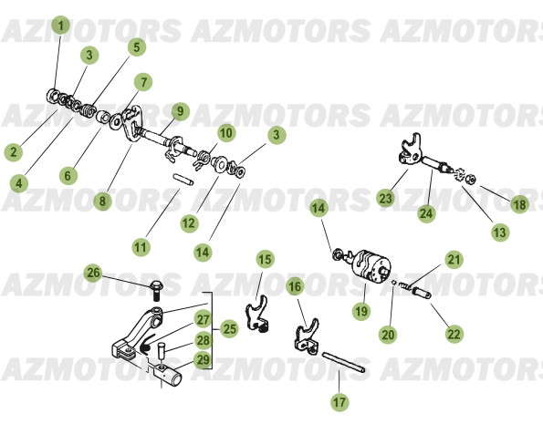 Commande Boite A Vitesses AZMOTORS PiÃ¨ces Beta 50 Motard TRACK - 2013-2012