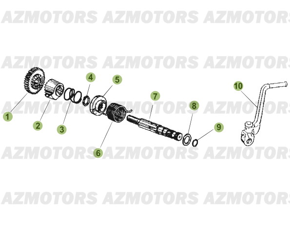 Kickstarter AZMOTORS PiÃ¨ces Beta 50 Motard TRACK - 2013-2012