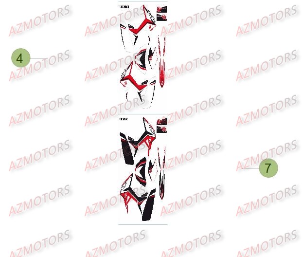 Carenages   Reservoir   Selle Du No Serie 400001 A 401331 [ 2 ] AZMOTORS PiÃ¨ces Beta 50 Motard TRACK - 2015-2014