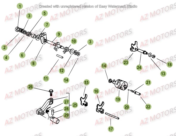 Commande Boite A Vitesses AZMOTORS PiÃ¨ces Beta 50 Motard TRACK - 2016
