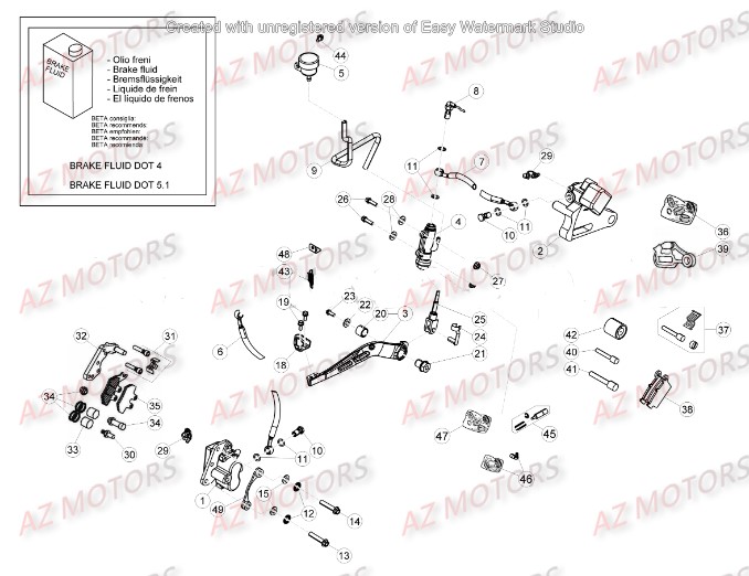 PASTILLES PINCE 25.03067/73 - BETA pour FREINS de 50-TRACK-16