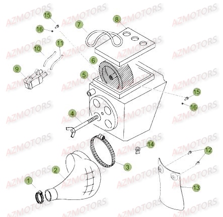 Filtre A Air AZMOTORS PiÃ¨ces Beta 50 Motard TRACK - 2017