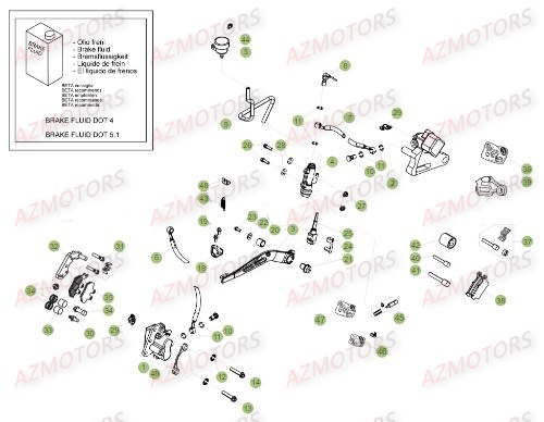 PASTILLES PINCE 25.03067/73 - BETA pour FREINS de 50-TRACK-17