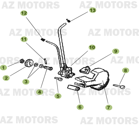 Circuit De Lubrification AZMOTORS PiÃ¨ces Beta 50 Motard TRACK - 2011-2010