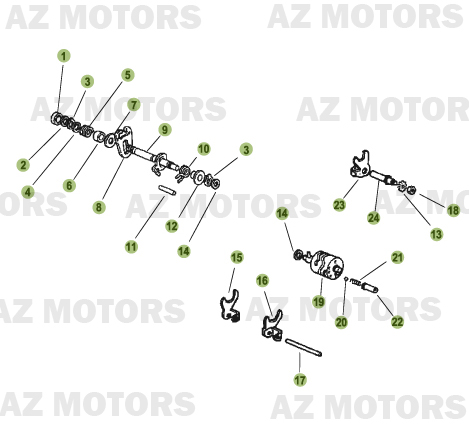 Commande Boite A Vitesses AZMOTORS PiÃ¨ces Beta 50 Motard TRACK - 2011-2010
