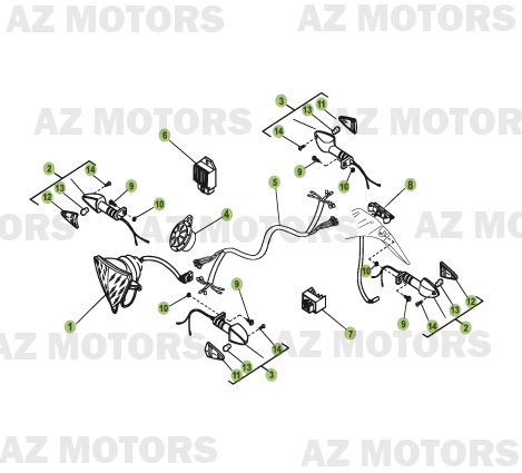 Installation Electrique AZMOTORS PiÃ¨ces Beta 50 Motard TRACK - 2011-2010