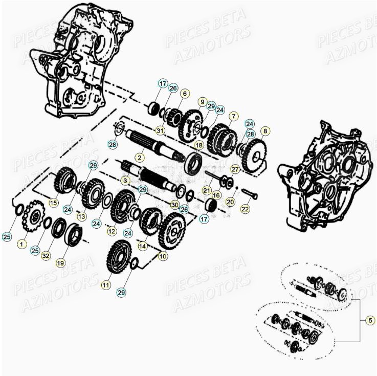 Boite A Vitesses AZMOTORS Pieces Beta 50 RR RACING - 2021-2022