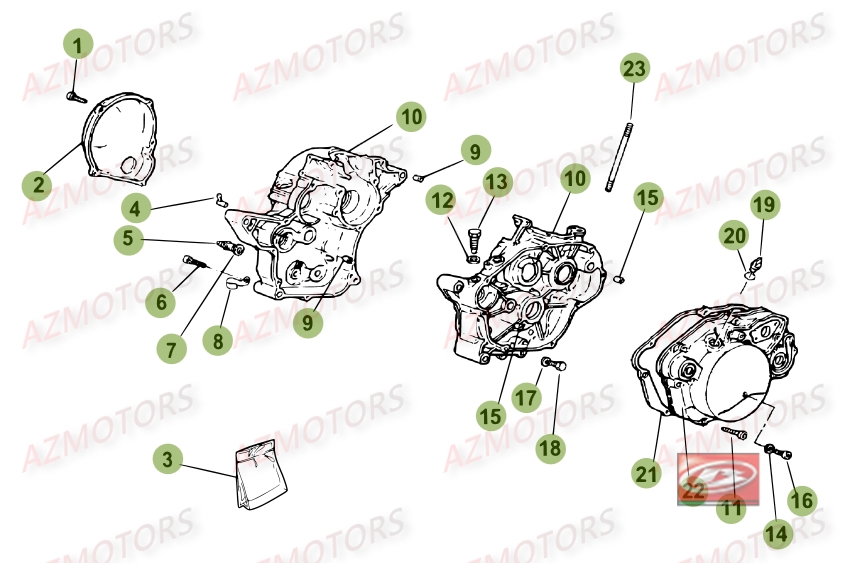 HUILE MOTEUR 2T MOTUL 710 (1L) pour CARTER de 50 RR STANDARD 14