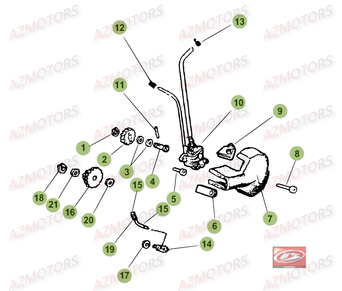 Pompe A Huile AZMOTORS PiÃ¨ces Beta RR 50 STANDARD - 2014