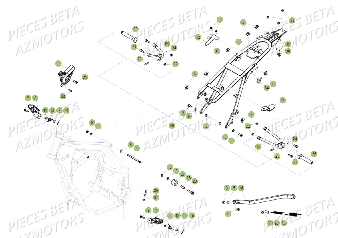 Accessoires Du Chassis AZMOTORS PiÃ¨ces Beta RR 50 STANDARD - 2017