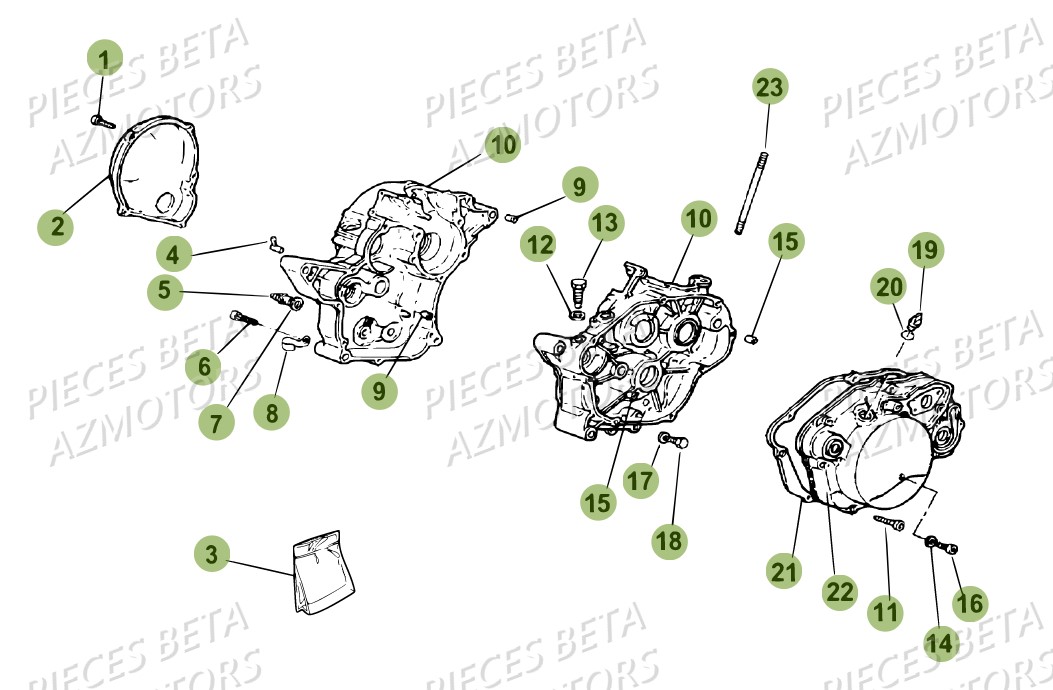 Carter AZMOTORS PiÃ¨ces Beta RR 50 STANDARD - 2017