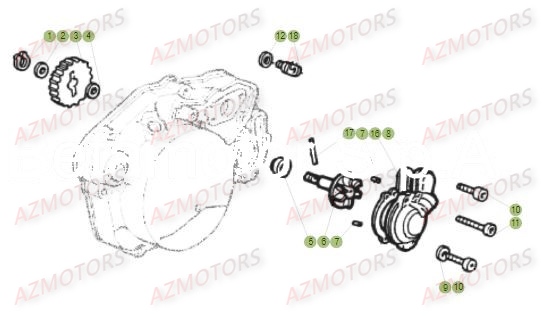 Pompe A Eau AZMOTORS PiÃ¨ces Beta RR 50 STANDARD - 2018