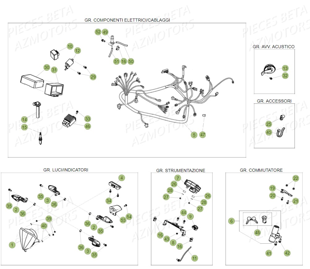 Systeme Electrique AZMOTORS PiÃ¨ces Beta RR 50 STANDARD - 2019