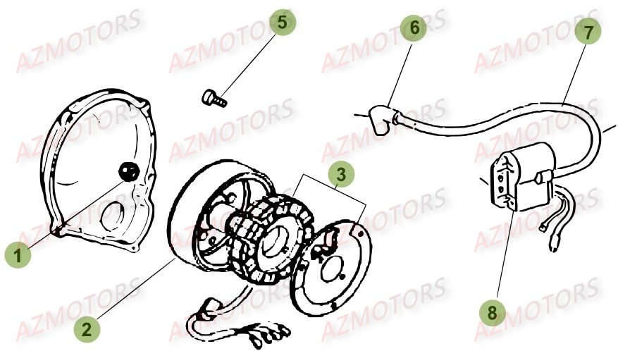 Allumage AZMOTORS PiÃ¨ces Beta RR 50 MOTARD SPORT - 2016