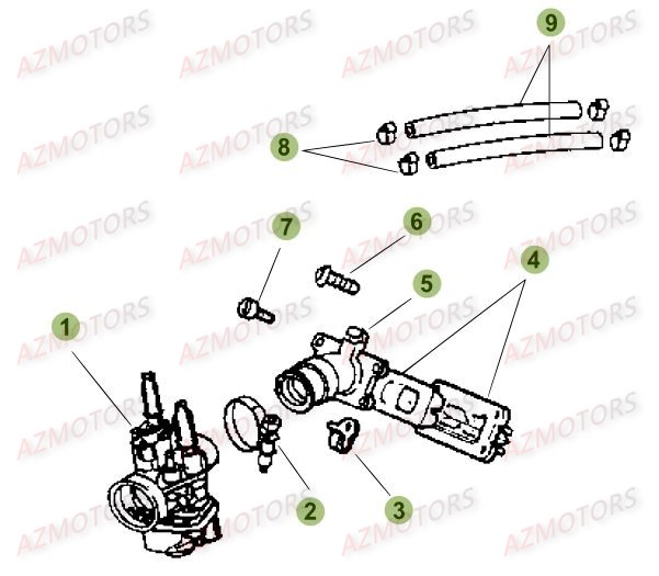 Carburateur Rr 50cc Motard Sport My16 AZMOTORS PiÃ¨ces Beta RR 50 MOTARD SPORT - 2016