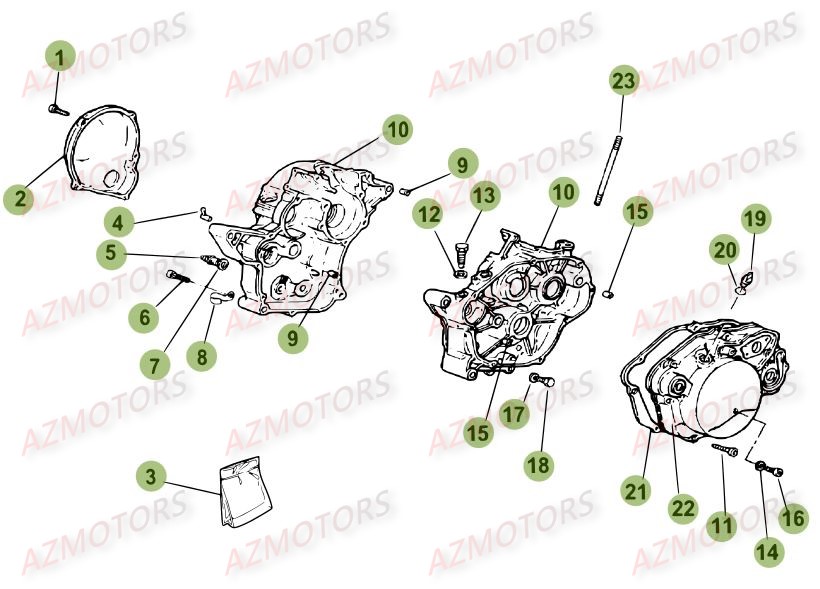 Carter AZMOTORS PiÃ¨ces Beta RR 50 MOTARD SPORT - 2016
