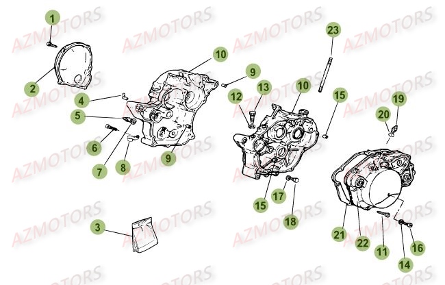 Carter AZMOTORS PiÃ¨ces Beta RR 50 MOTARD SPORT - 2017