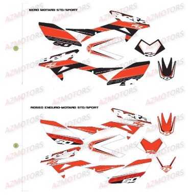 Decors AZMOTORS PiÃ¨ces Beta RR 50 MOTARD SPORT - 2017