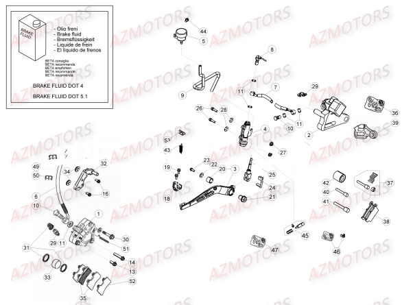 PASTILLES PINCE 25.03067/73 - BETA pour FREINS de 50 SM SPORT 17