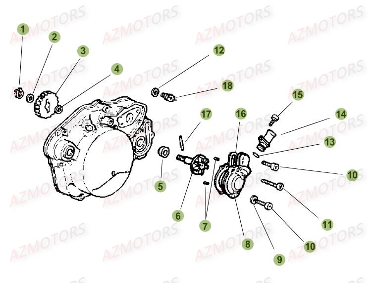 Installation De Refroidissement AZMOTORS PiÃ¨ces Beta 50 Motard STANDARD - 2016