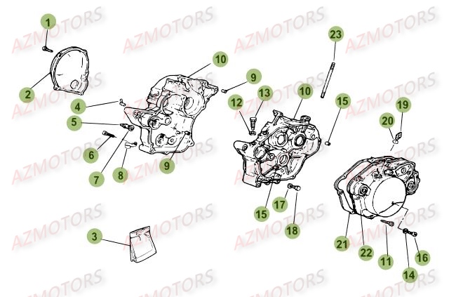 Carter AZMOTORS PiÃ¨ces Beta 50 RR Motard STANDARD - 2017