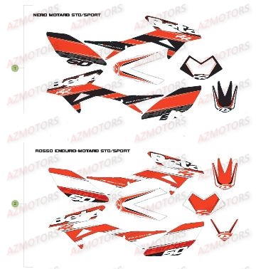 Decors AZMOTORS PiÃ¨ces Beta 50 RR Motard STANDARD - 2017