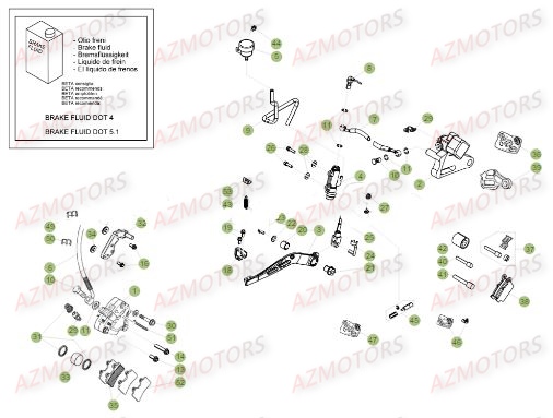 PASTILLES PINCE 25.03067/73 - BETA pour FREINS de 50 SM STD 17