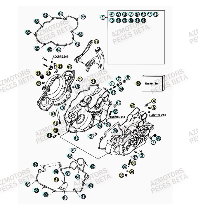 Carter Moteur AZMOTORS PiÃ¨ces BETA RR 4T 525 - 2007