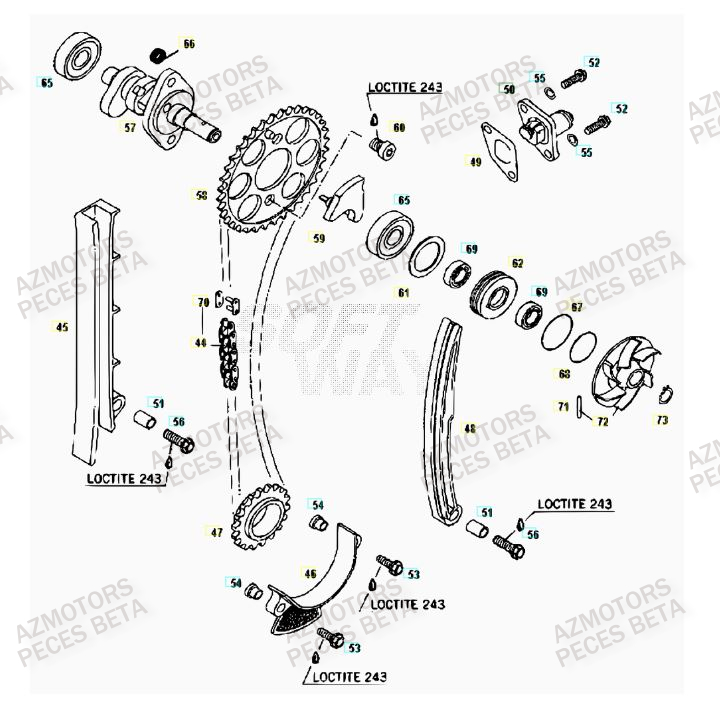 Distribution AZMOTORS PiÃ¨ces BETA RR 4T 525 - 2007