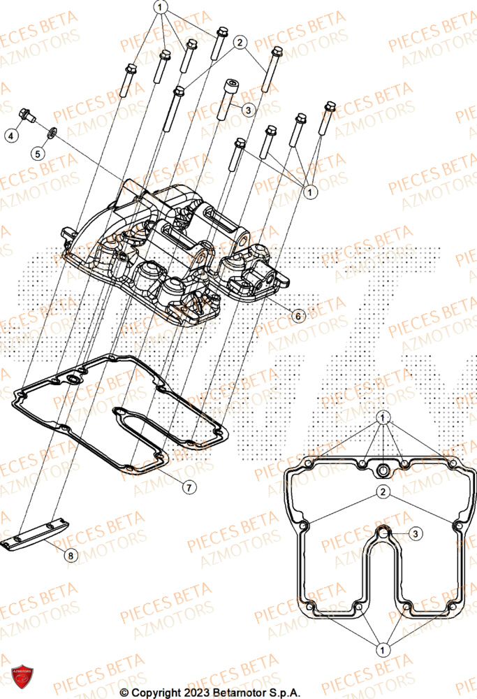 Couvre Culasse AZMOTORS PiÃ¨ces ALP 4.0 350 4T - 2025