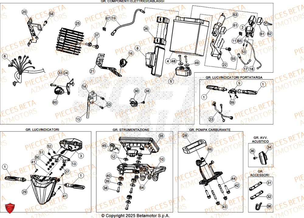 Equipement Electrique AZMOTORS PiÃ¨ces ALP 4.0 350 4T - 2025