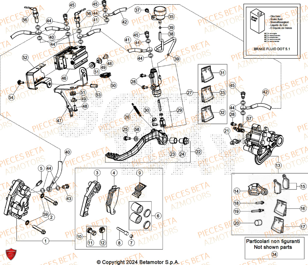 Freins AZMOTORS PiÃ¨ces ALP 4.0 350 4T - 2025
